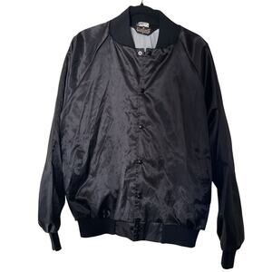 Vintage Auburn Sportswear Nylon Bomber Jacket Black XL Made in USA